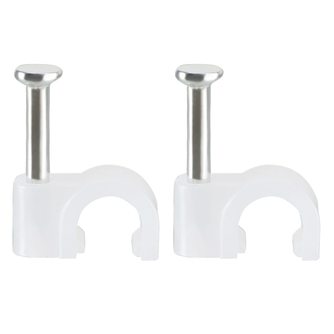 200pcs Wall Mount Coax Electric Cable Wire Clip Fastener Saddle 5mm Width White