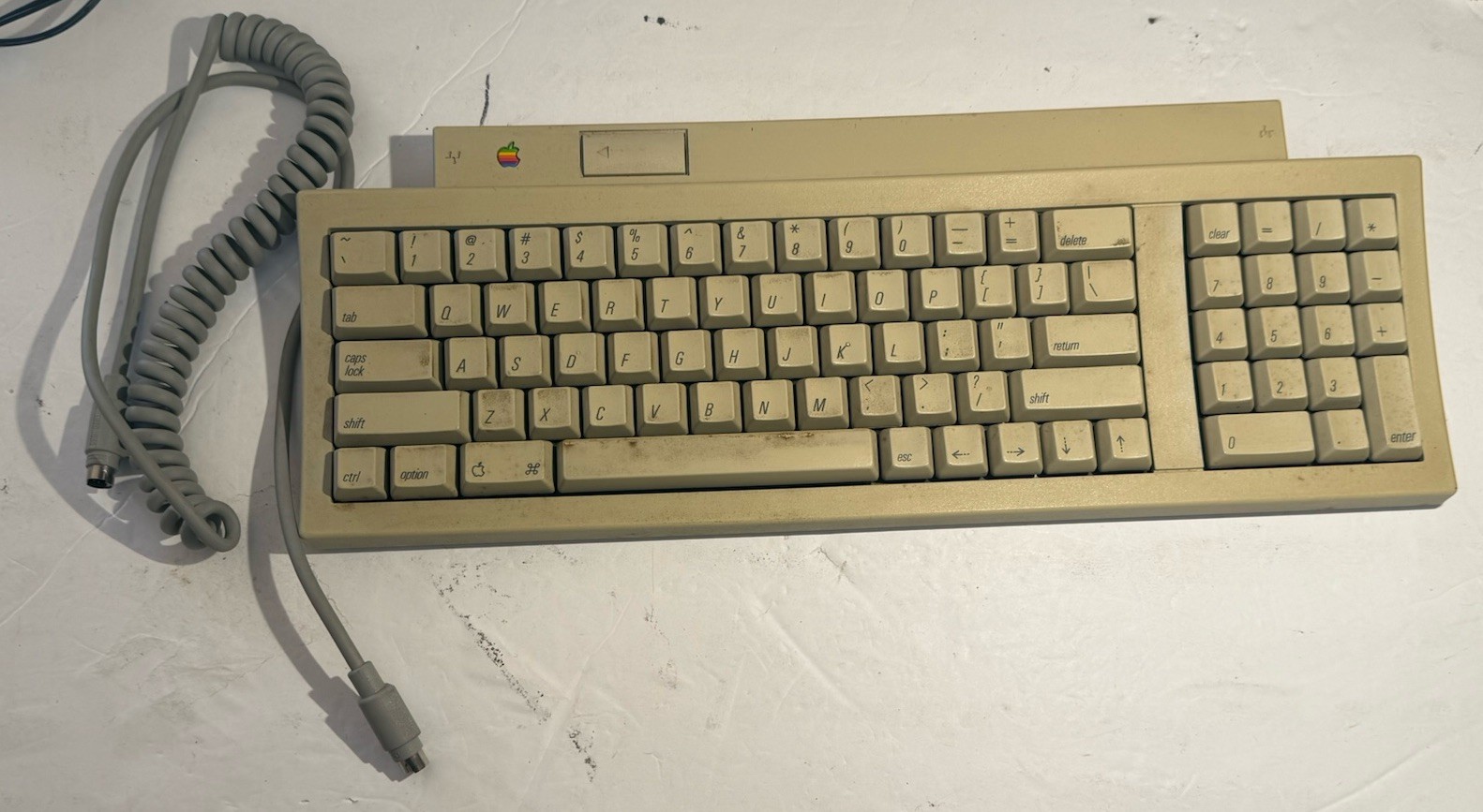 Vintage Apple Keyboard II M0487 ADB Keyboard w/ Coiled Cable Tested Working