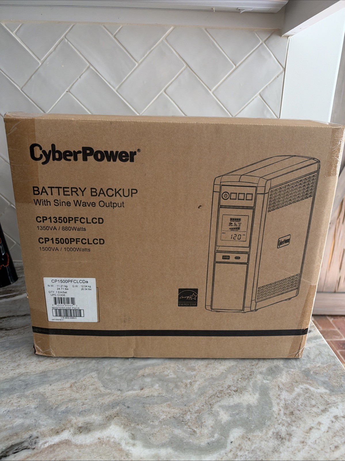 CyberPower CP1500PFCLCD PFC Sinewave UPS, Battery Backup and Surge Protector