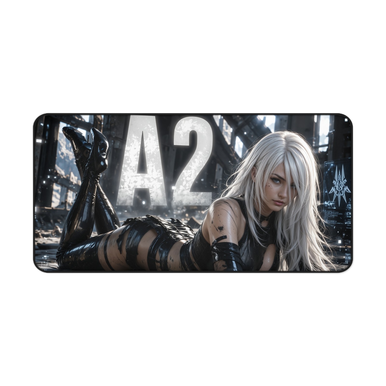 Neoprene Mouse Mat Featuring A2, Desk Pad for Keyboard and Computer