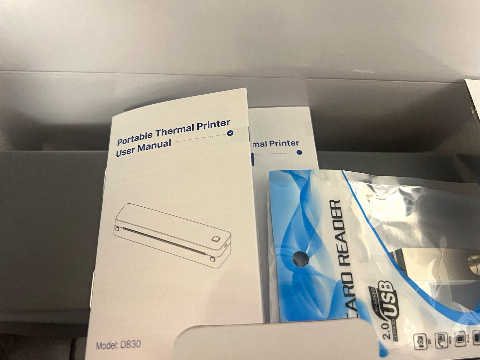 ETIKEZ D830 Portable Thermal Printer Bluetooth/USB A4 US Letter B&W 203 DPI
