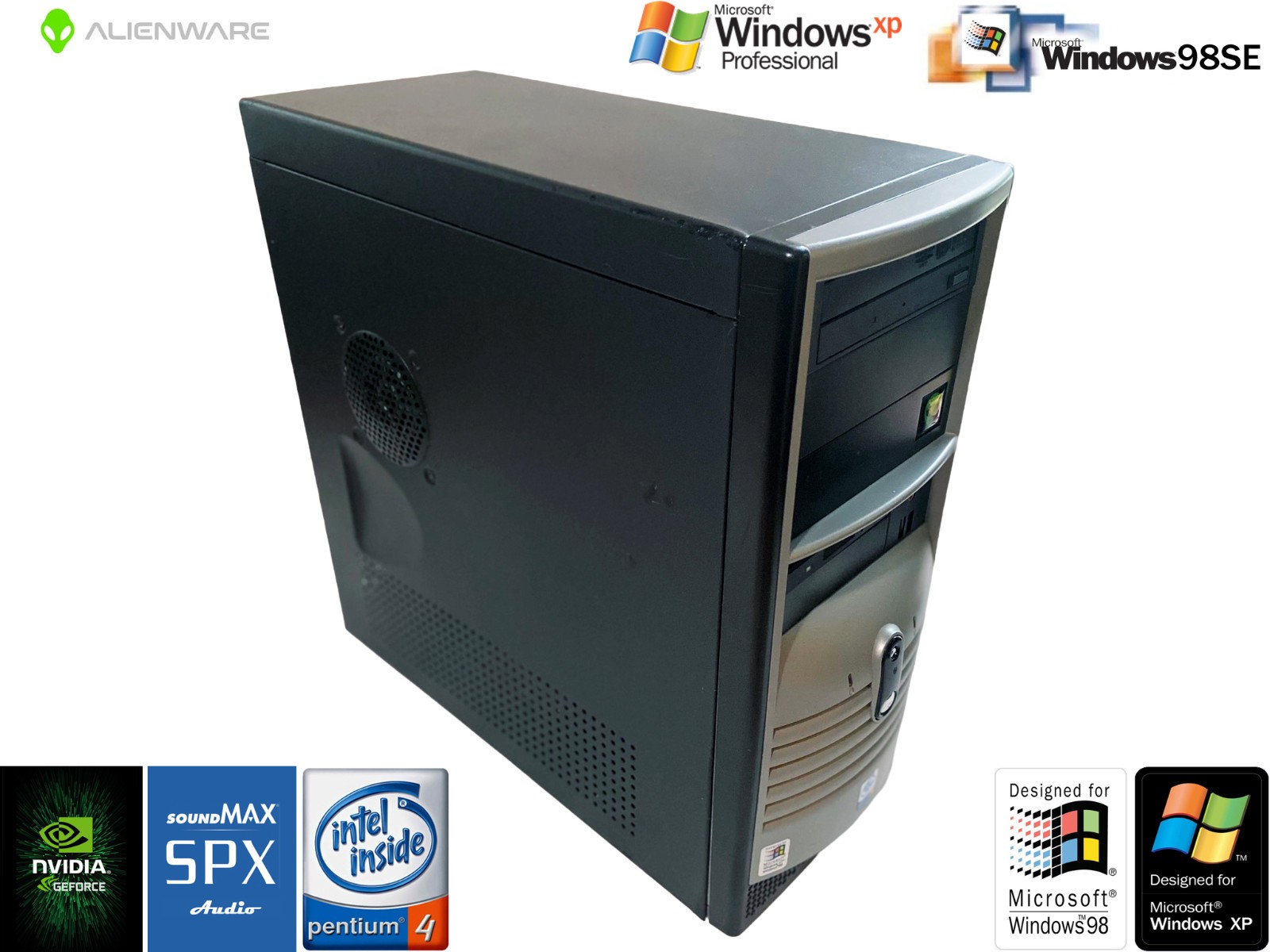 Alienware Aurora: Intel Pentium® 4 @2.40GHz, 1GB RAM [Dual-Boot Win 98/XP Clone]