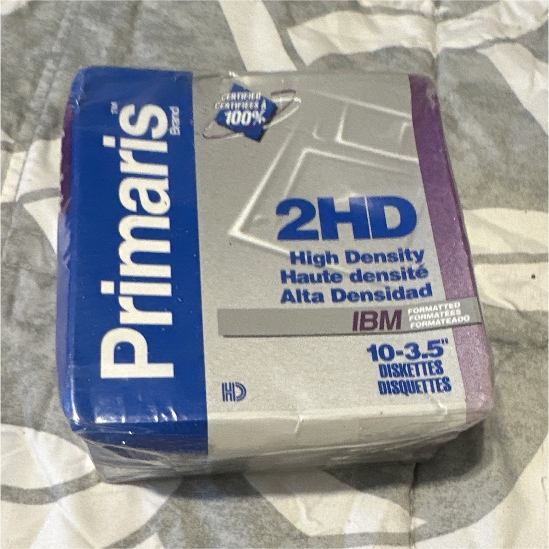 Primaris 2HD 3.5" 1.44MB IBM Formatted Floppy Disks w/ Labels 10-Pack