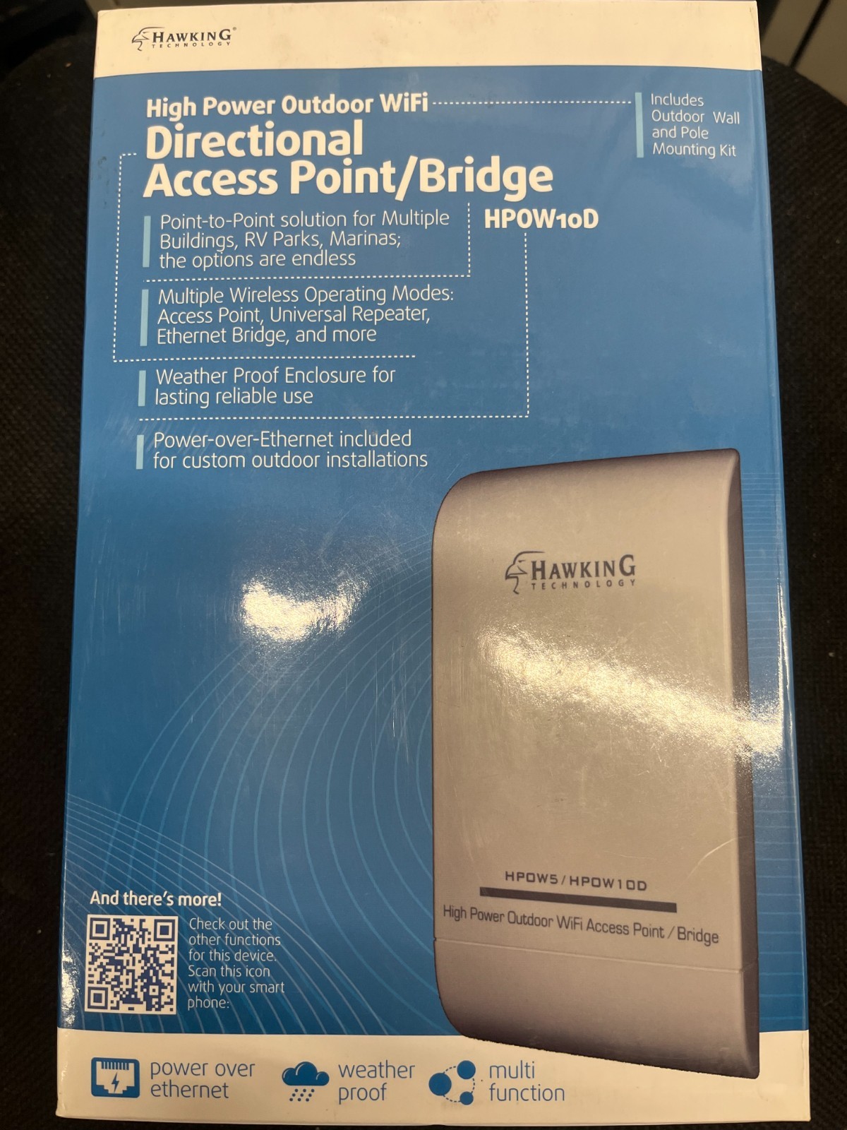 Hawking Tech Hi Power Outdoor Wi-Fi Directional Access Point/Bridge  HPOW10D NEW