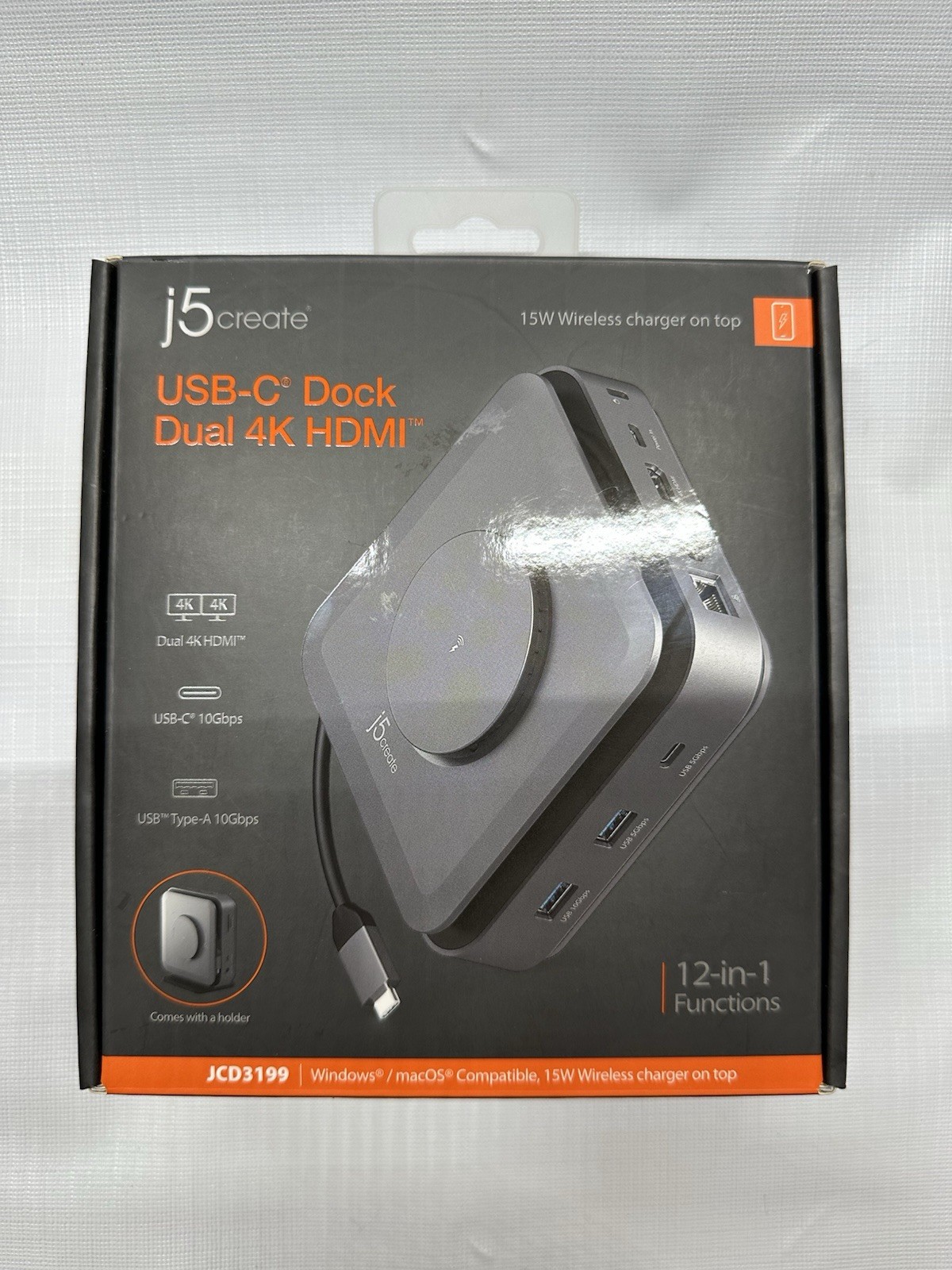 J5 Create USB-C Dual 4K HDMI Mini Dock 12 In 1 - GREAT USED CONDITION