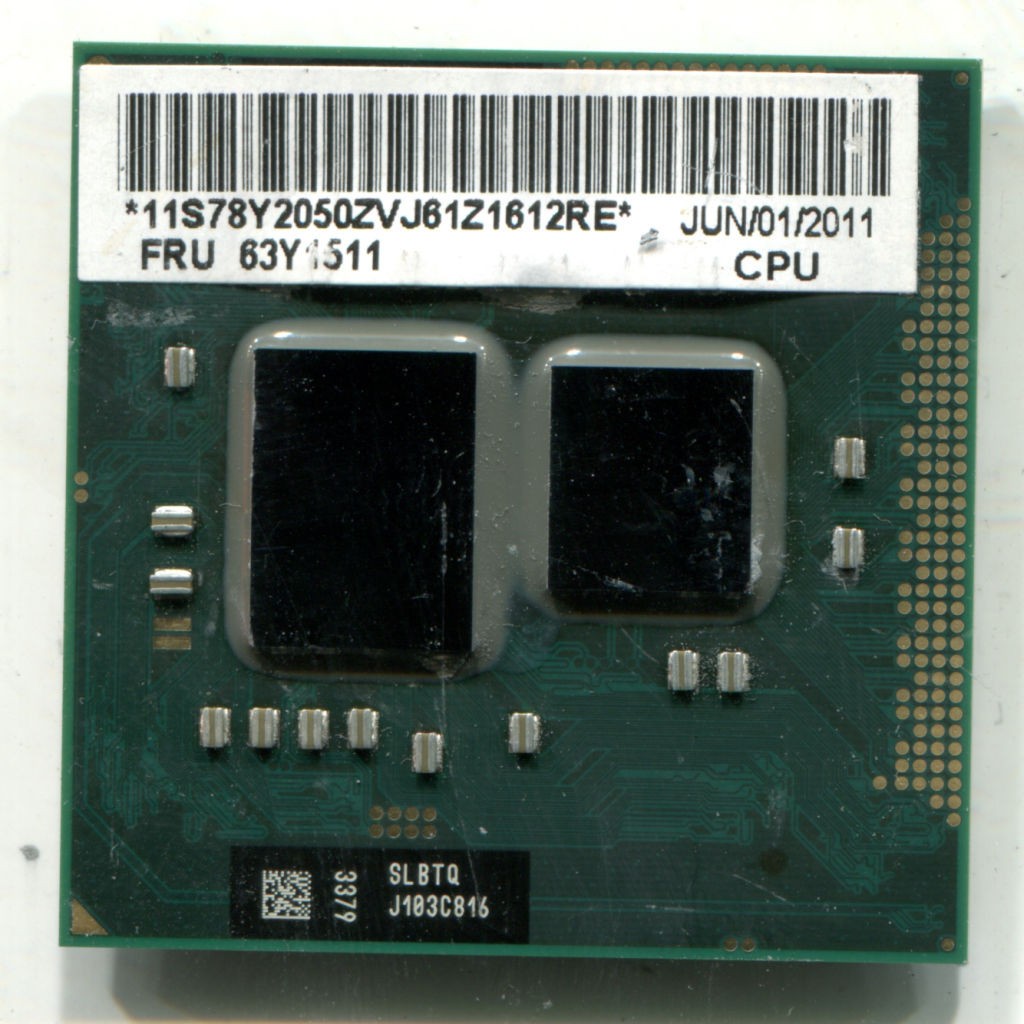 Intel Core i7-620M 2.66 - 3.33 GHz socket G1 laptop CPU, 4MB L3, SLBTQ