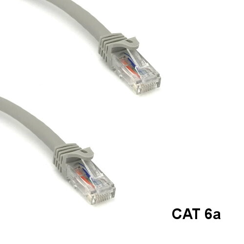 Kentek Gray 10ft Cat6A UTP Ethernet Cable 24AWG RJ45 T-568B Patch Panel Router