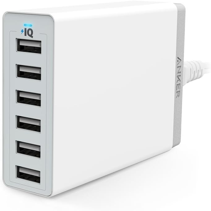 Anker PowerPort 6 60W 6-Port USB Fast Charger Compatible with