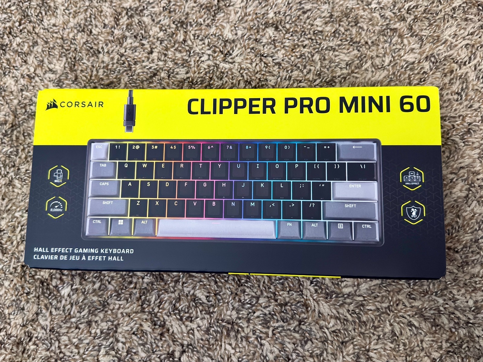 CORSAIR CLIPPER PRO MINI 60 Hall Effect Gaming Keyboard - Black