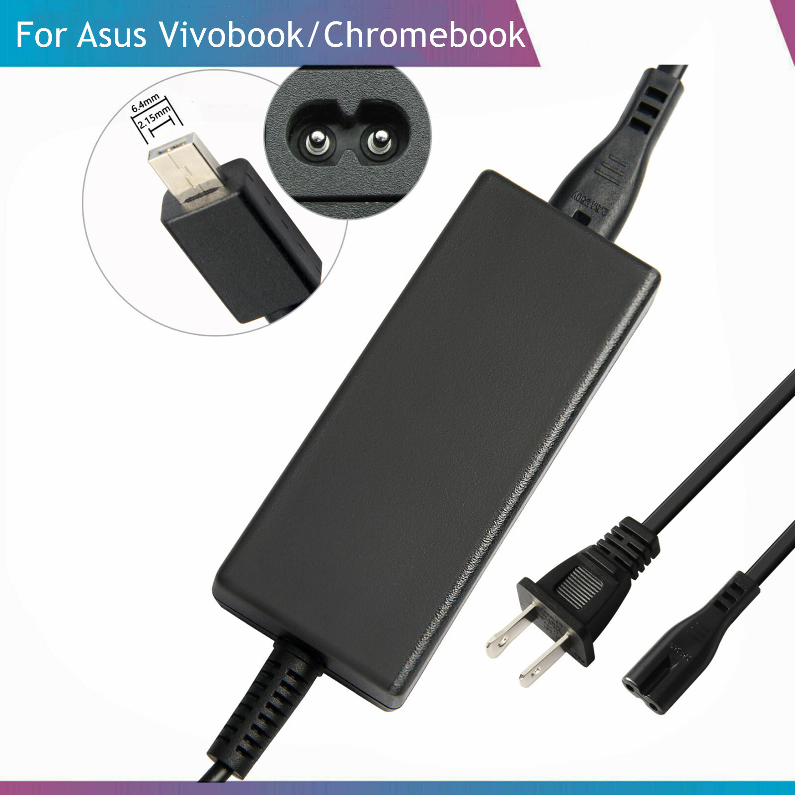 For Asus Chromebook Flip C100 C100P C100PA AC Adapter Charger 33W Power Supply