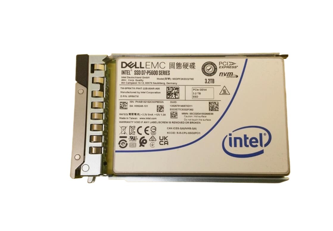 ES-P5600 3.2TB PRKTM DELL EMC 0PRKTM 3.2TB PCIe NVMe 2.5in SSD w/ Gen 14th