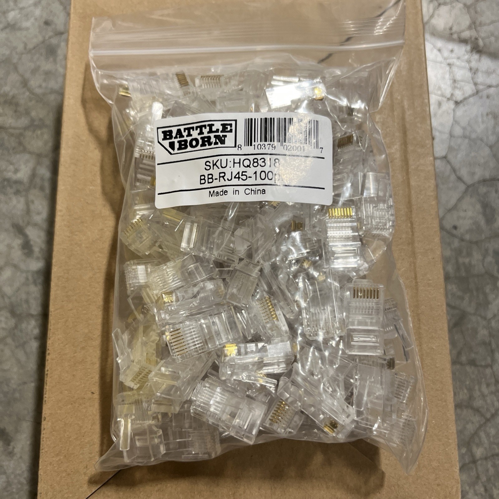 1000 Pieces Of RJ45 Connector Plug End 8P8C CAT5 / CAT6 (Comes As 10x 100 Packs)
