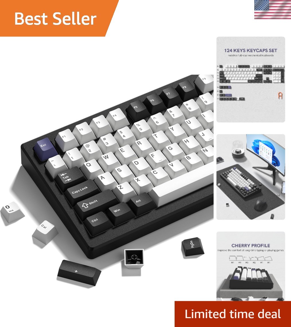 Customizable Womier 138-Key PBT Keycaps - Durable Cherry Profile Exhaust Style