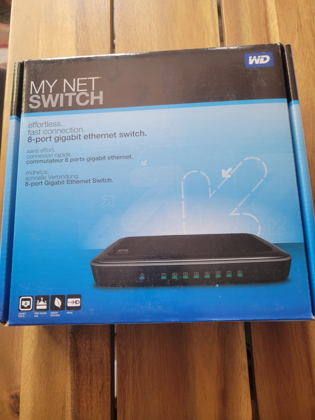 New Western Digital My Net Switch 8 Port Gigabit Ethernet Switch ‎WDBJVC0000NCH 