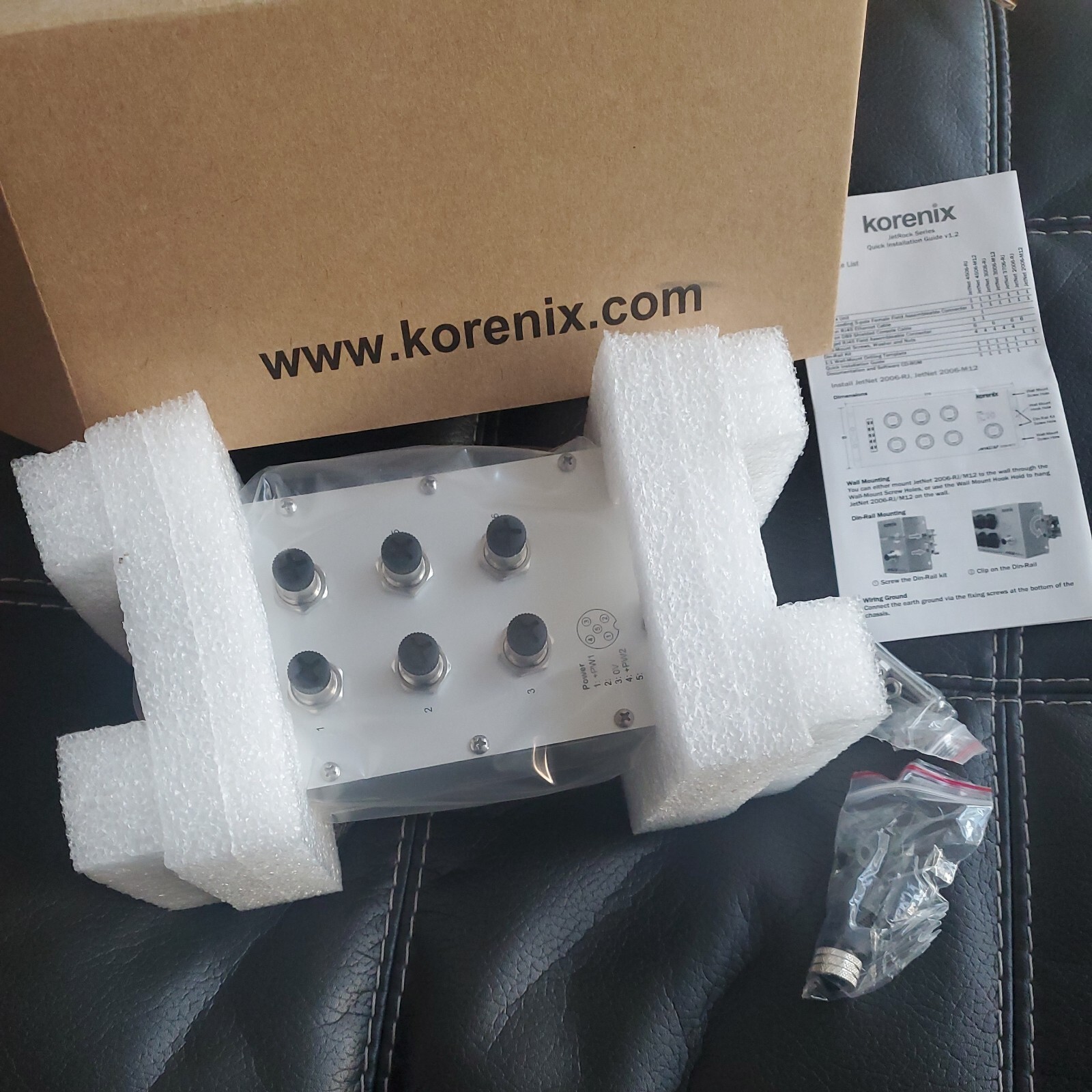 KORENIX JETNET 3006-M12 INDUSTRIAL 6-PORT REDUNDANT M12/IP68 ETHERNET SWITCH 