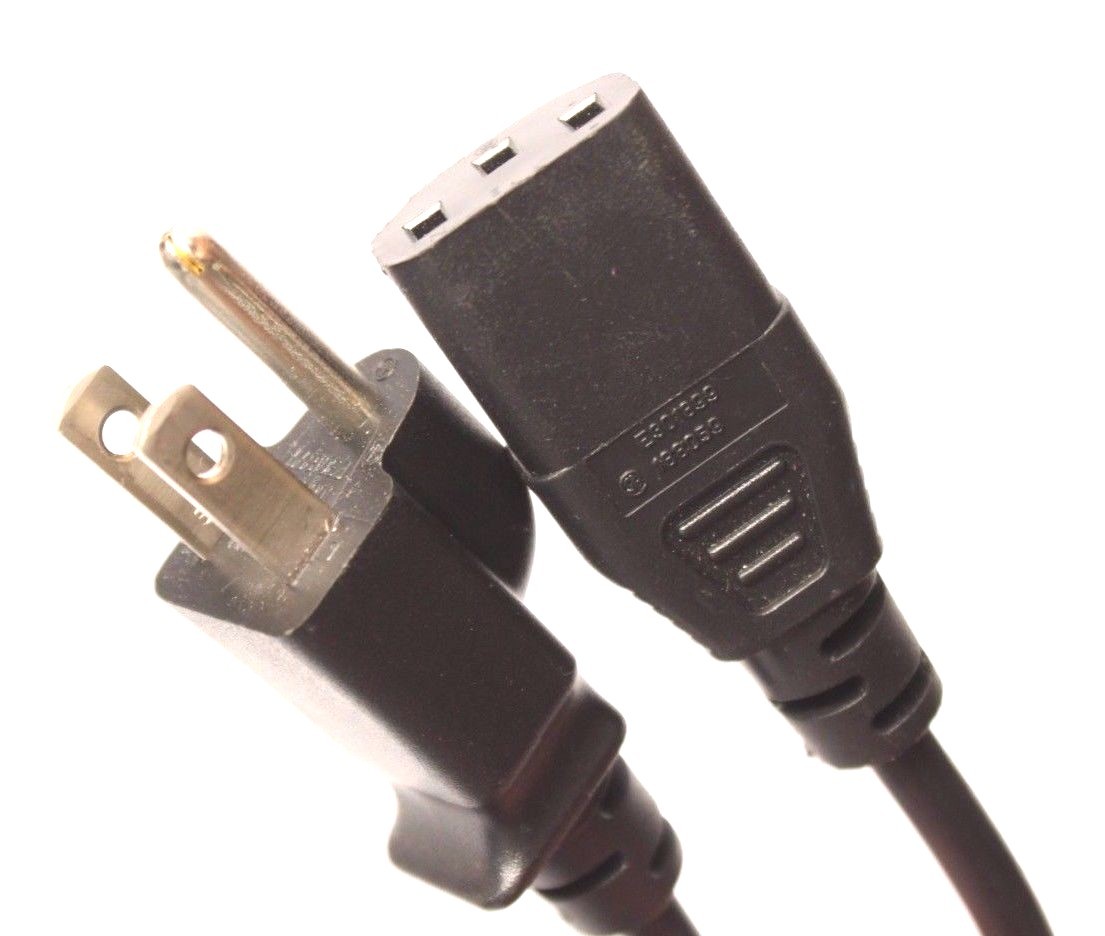 6FT 3-Prong Trapezoid Computer Power Cord Cable for Universal PC Standard Wire