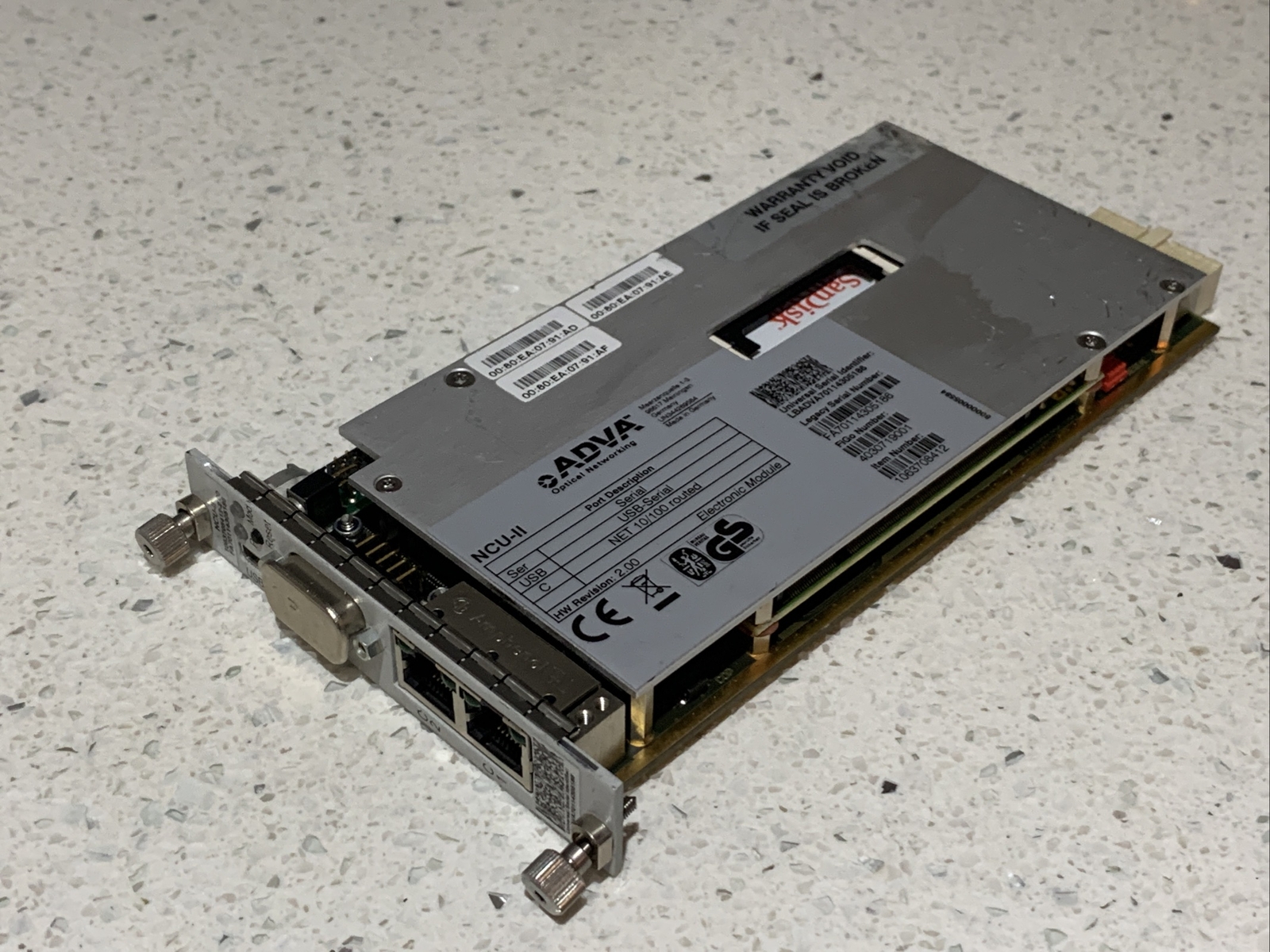 ADVA NETWORK CONTROL UNIT NCU-II FOR FSP 3000R7 1063708412 4030719001