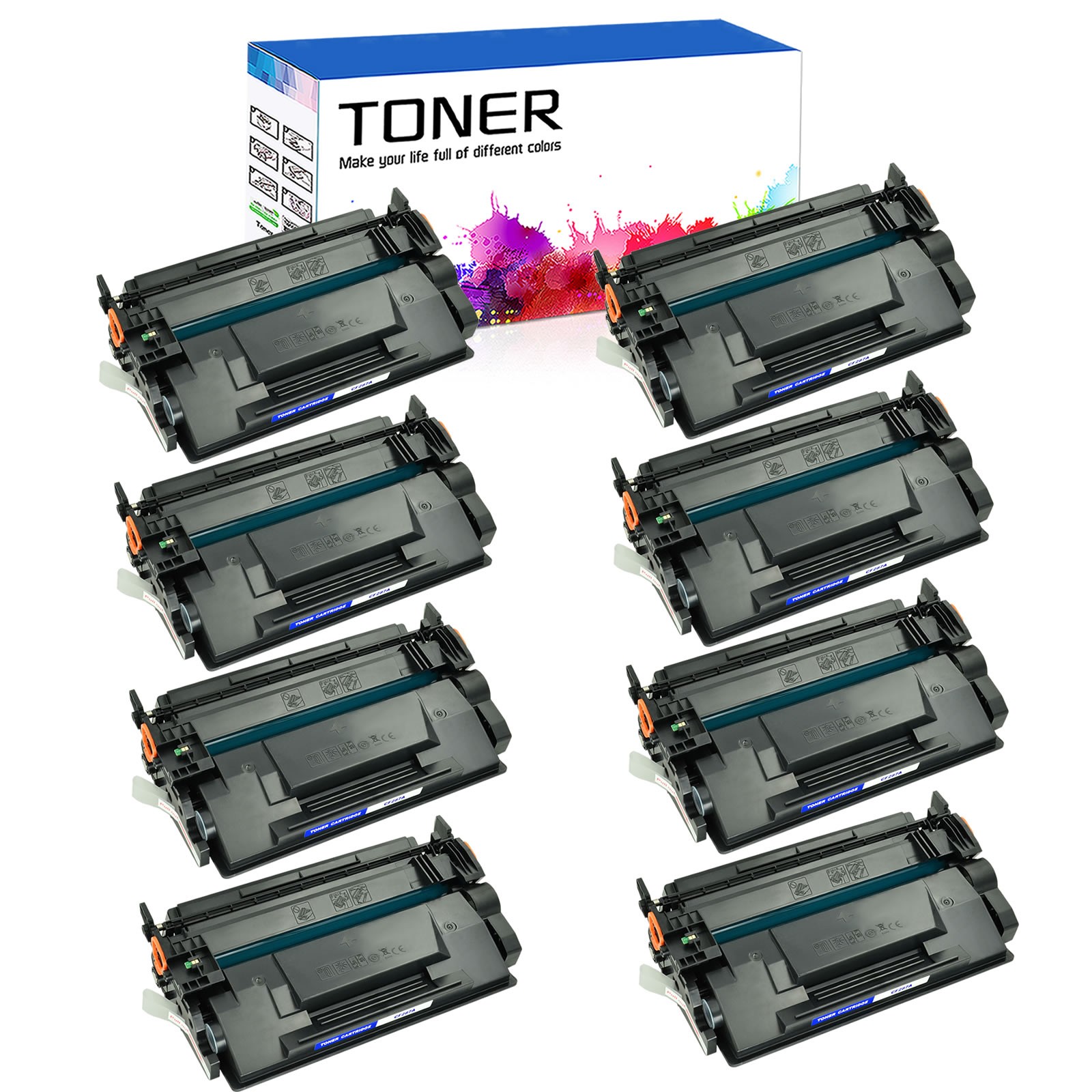 8 Pack - CF287A 87A Toner for HP LaserJet Pro MFP M527z M527c / M501dn M501n