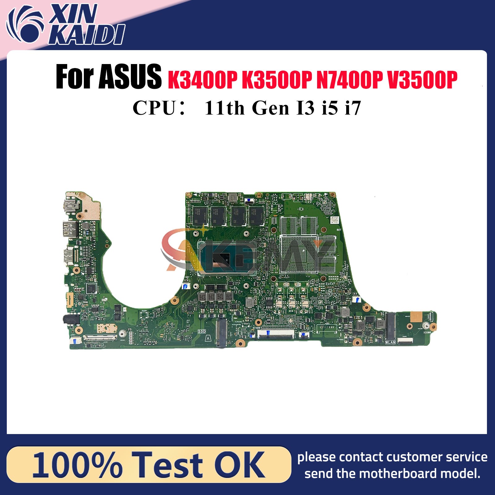 X7400PA Motherboard For ASUS V3400P X7400PC UMA K3400P K3500P Mainboard W/CPU