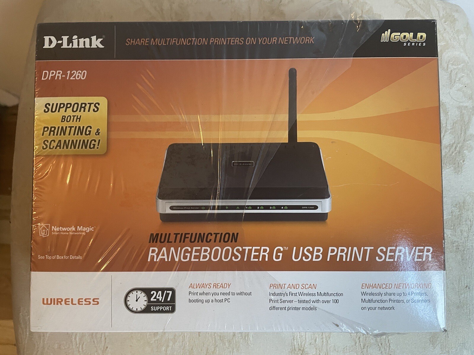 D-Link DPR-1260 Multifunction Rangebooster G USB Print Server
