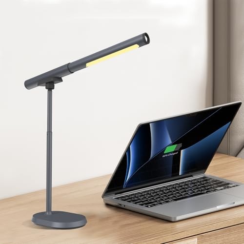 LED Desk Lamp with USB Ports. Eye-Caring 3 Color Temperature Stepless Dimming