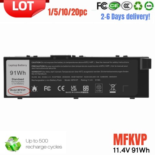 ✅LOT 1-20PC MFKVP 451-BBSB Battery For Dell Precision 15 7510 7520 M7510 M7710