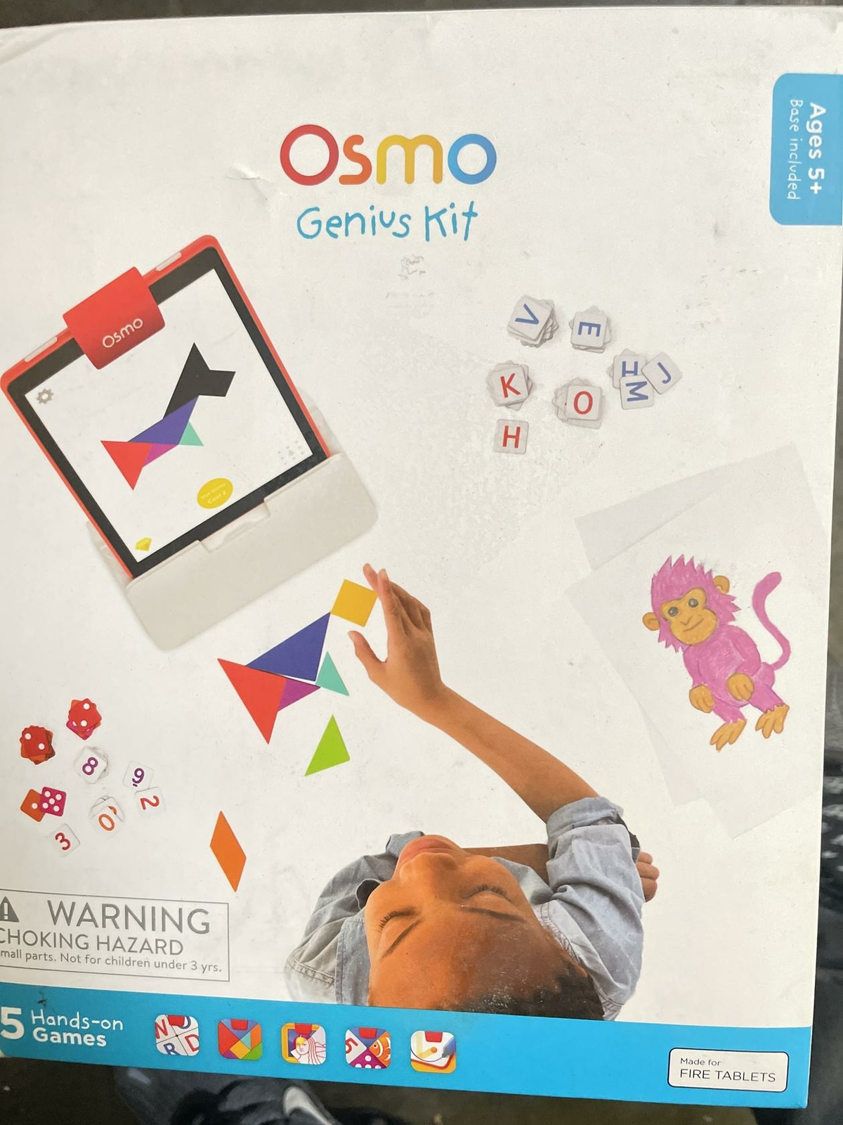 Osmo 90100008 Genius Kit Fire Tablet Base and 5 Hands-on Games