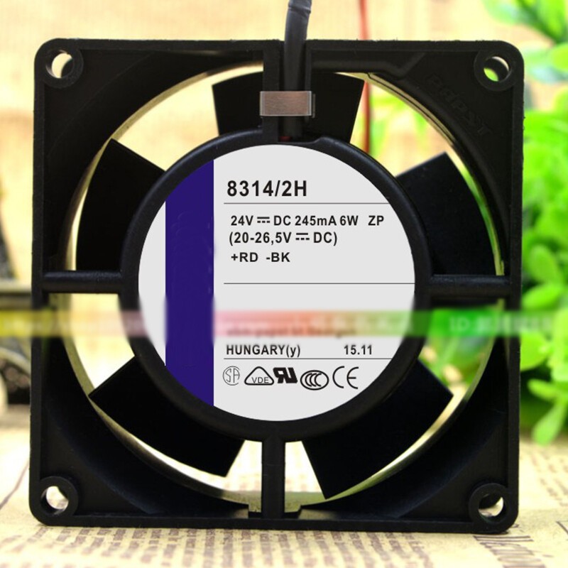 1PC For 8314/2H EB 24V 0.25A 6W 80*80*32mm 3-wire Inverter Fan Cooling Fan
