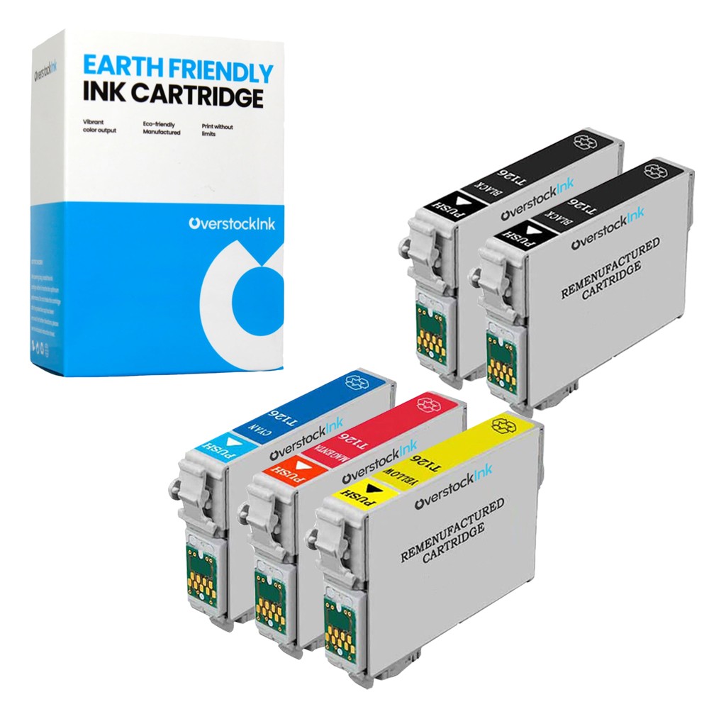 7PK Compatible OSI T126 Ink Cartridges for Epson Workforce 435 520 545 60 630
