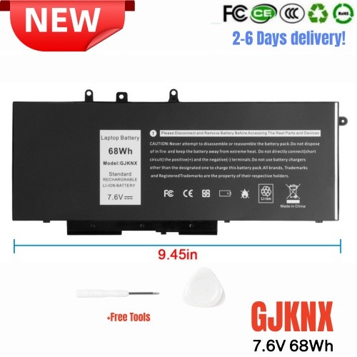 ✅LOT GJKNX 68wh Battery For Dell Latitude 5480 5580 5280 5490 5491 5580 5590