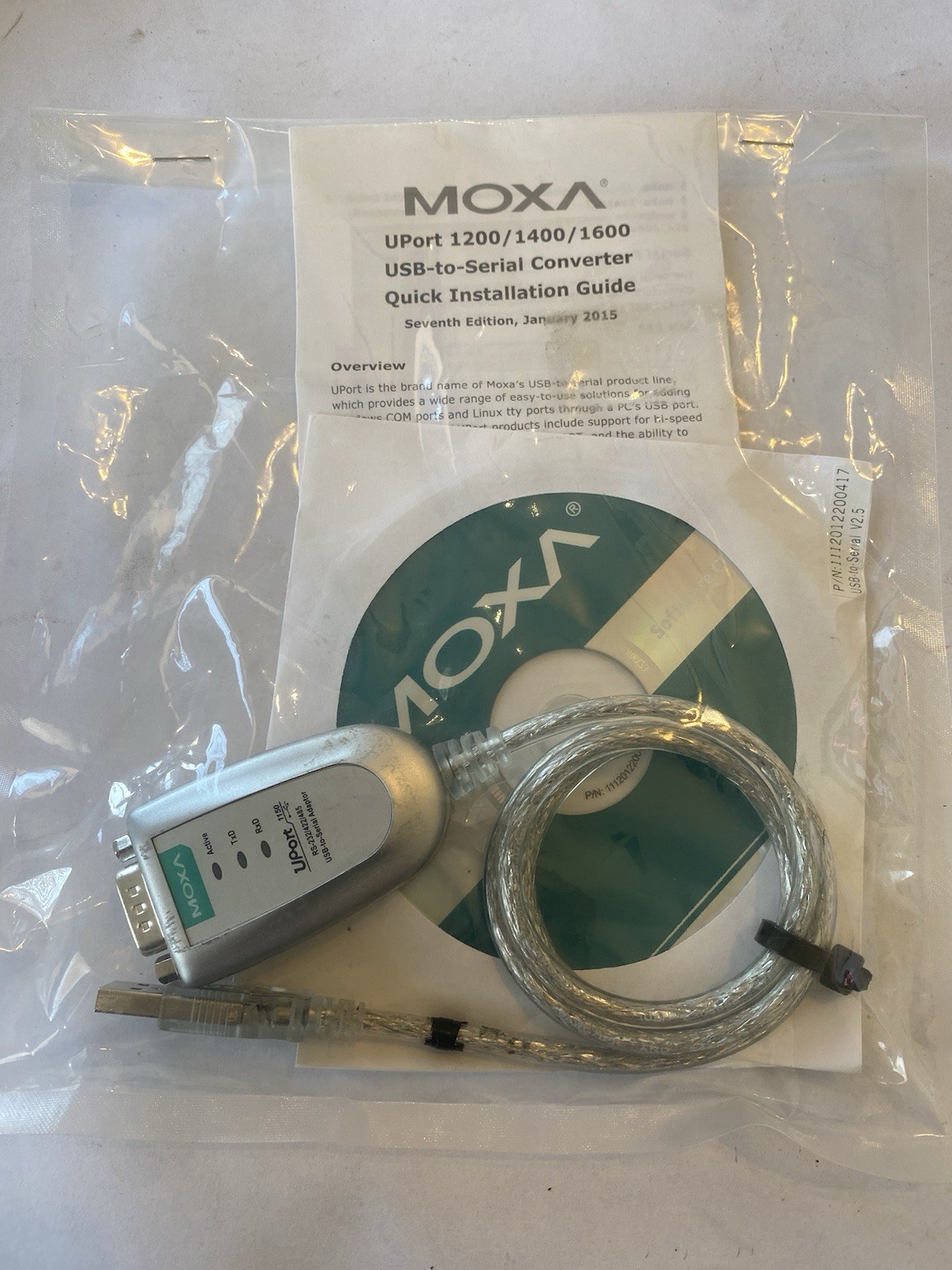 Moxa UPort 1150 USB 2.0 to DB9 Mini Adapter High Speed Data Transmission Full Se