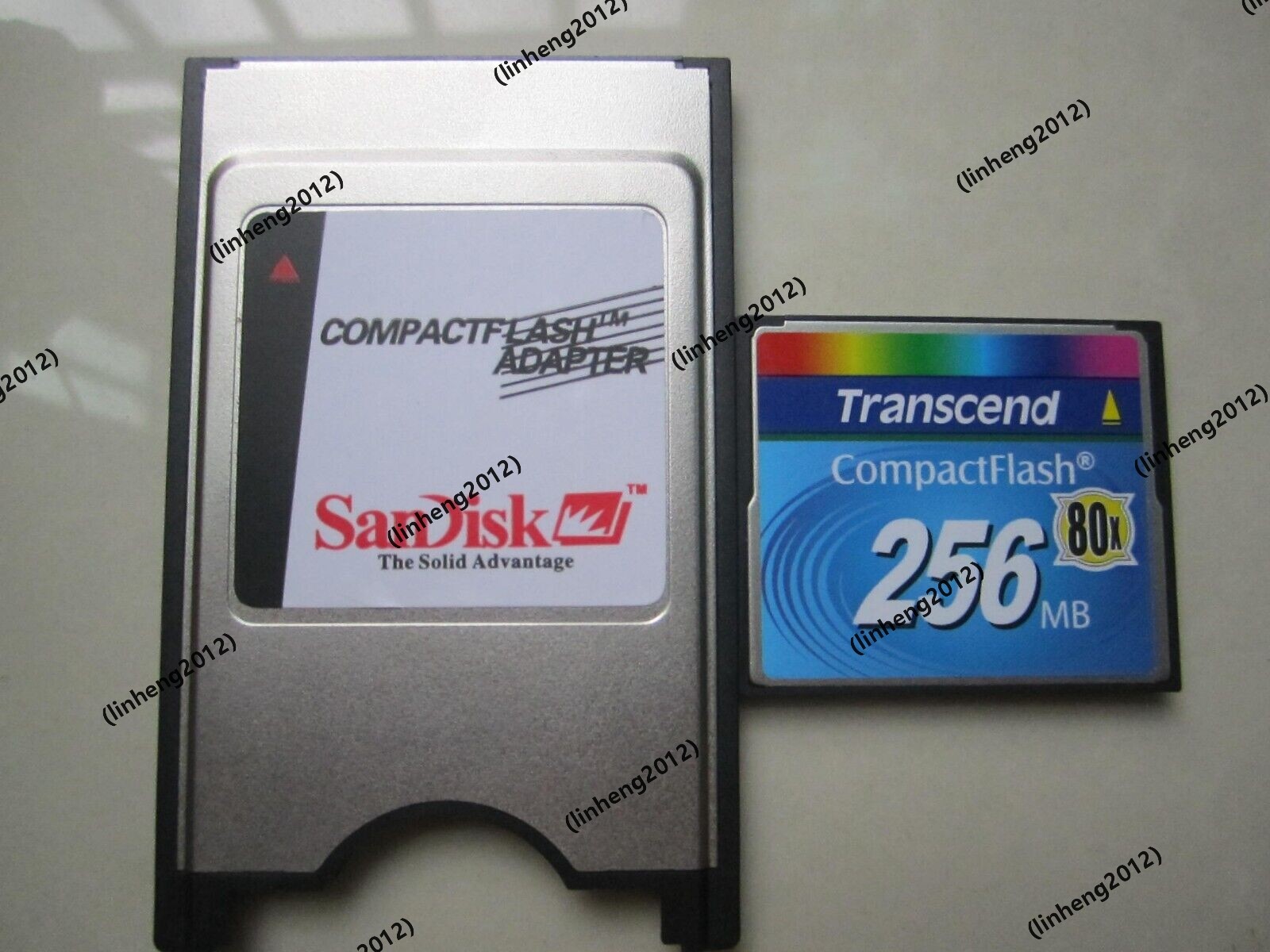 Transcend 256MB 80X Compact Flash +ATA PC card PCMCIA Adapter JANOME Machines
