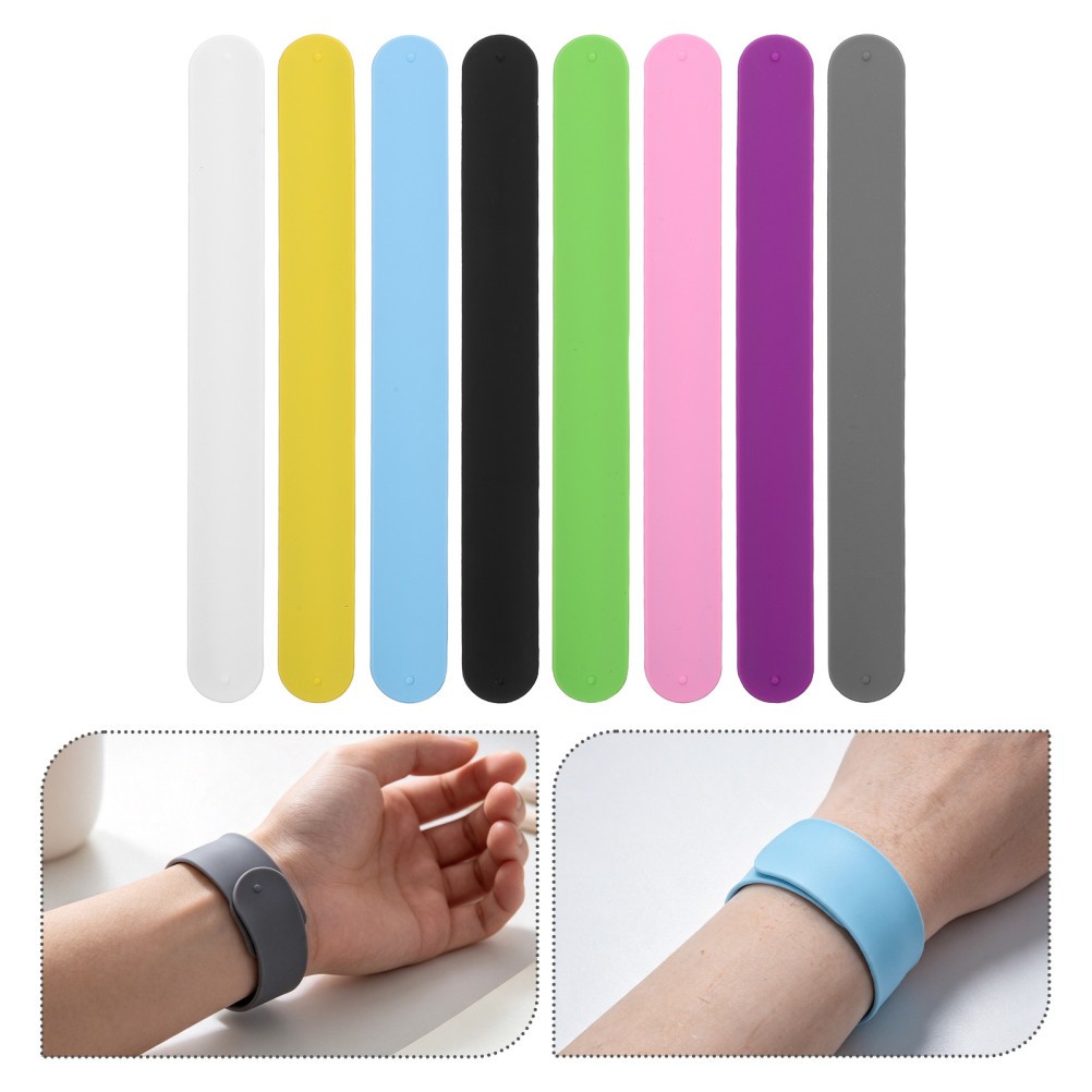 8Pcs Reusable Silicone Cable Ties with Metal Strip for Home Organizer