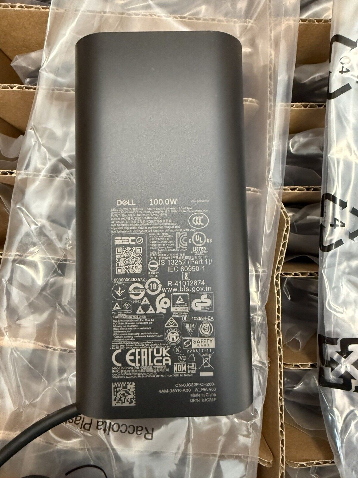 OEM Dell 100W USB-C Charger Type C AC Adapter DA100PM220 LA100PM220 17P6N/JRF1C