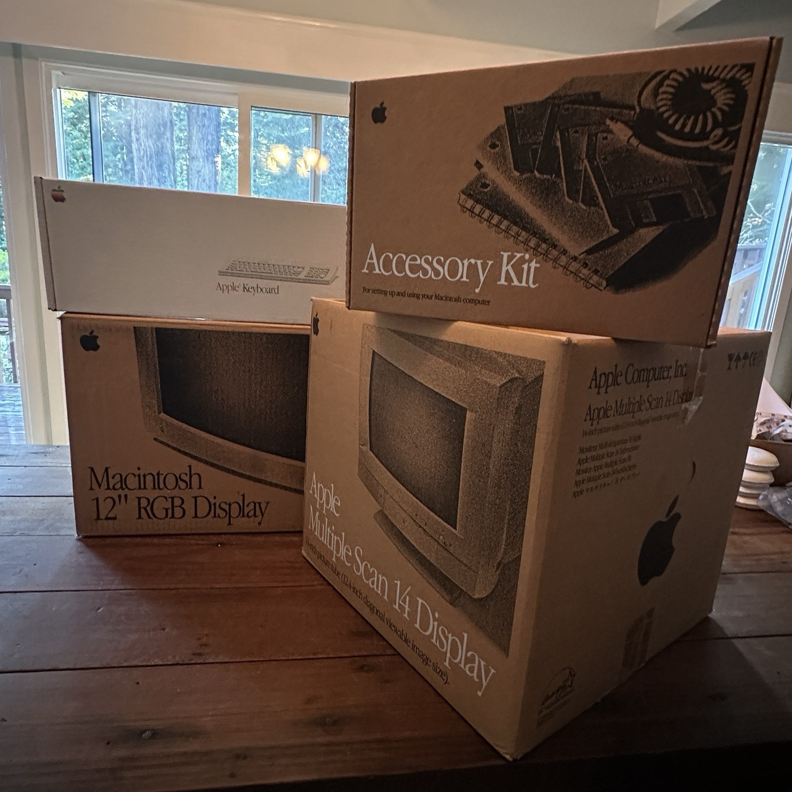 Lot 4 Vintage Apple Empty Boxes Macintosh 12" RGB Multiple Scan 14 LC II M0116