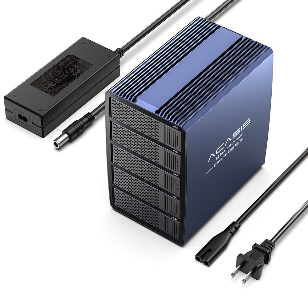 Acasis 5 Bay USB 3.0 External Hard Drive Enclosure for 2.5"/3.5" SATA HDD SSD