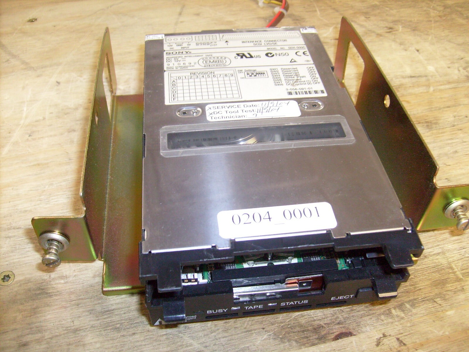 Sony SDX-500C  Advanced Intelligent Tape Drive, SCSI Interface + Mounting
