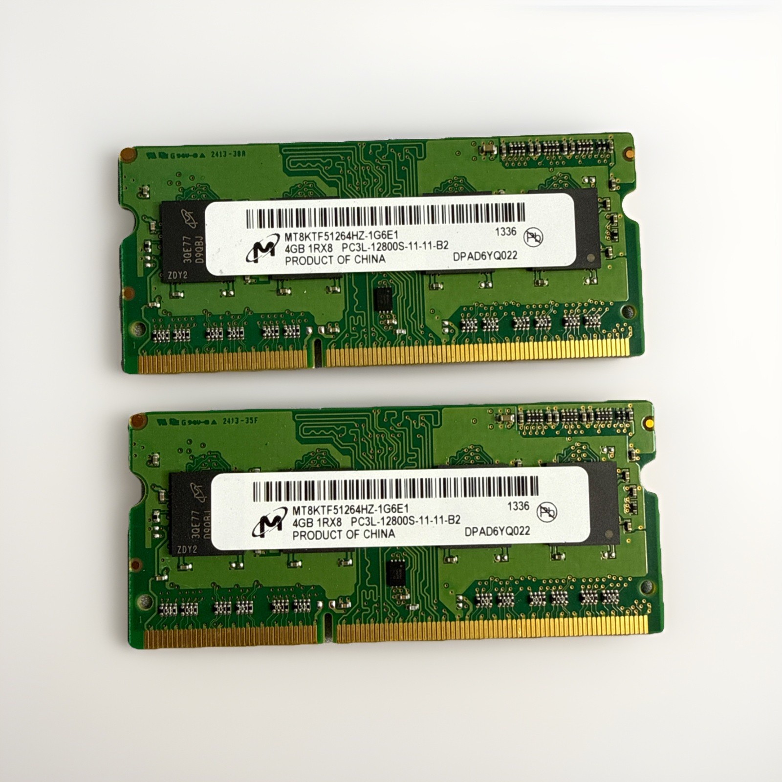 2x 4GB DDR3L 1600MHz PC3L-12800S Laptop RAM Micron 8GB Total