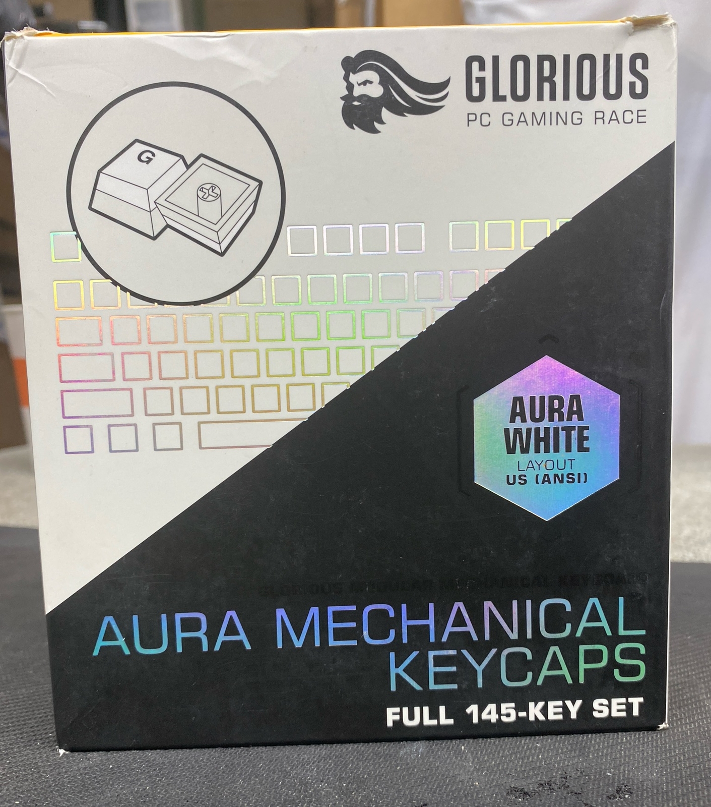 Glorious Aura Mechanical Keyboard Keycaps V2 - White
