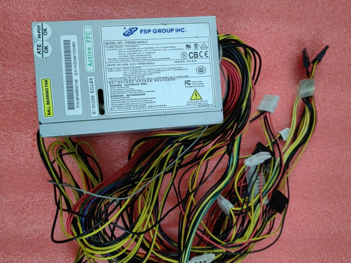 Hard Drive FSP FSP650-80GLC 650W Power supply ATX 24-PIN PCI-E SLI Fedex Ship