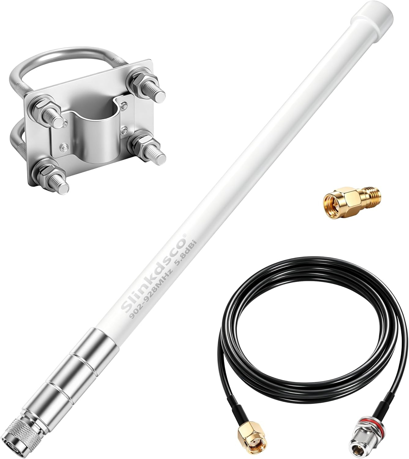 Waterproof 5.8Dbi Meshtastic Lora 915Mhz Fiberglass Antenna with 20Ft Extension