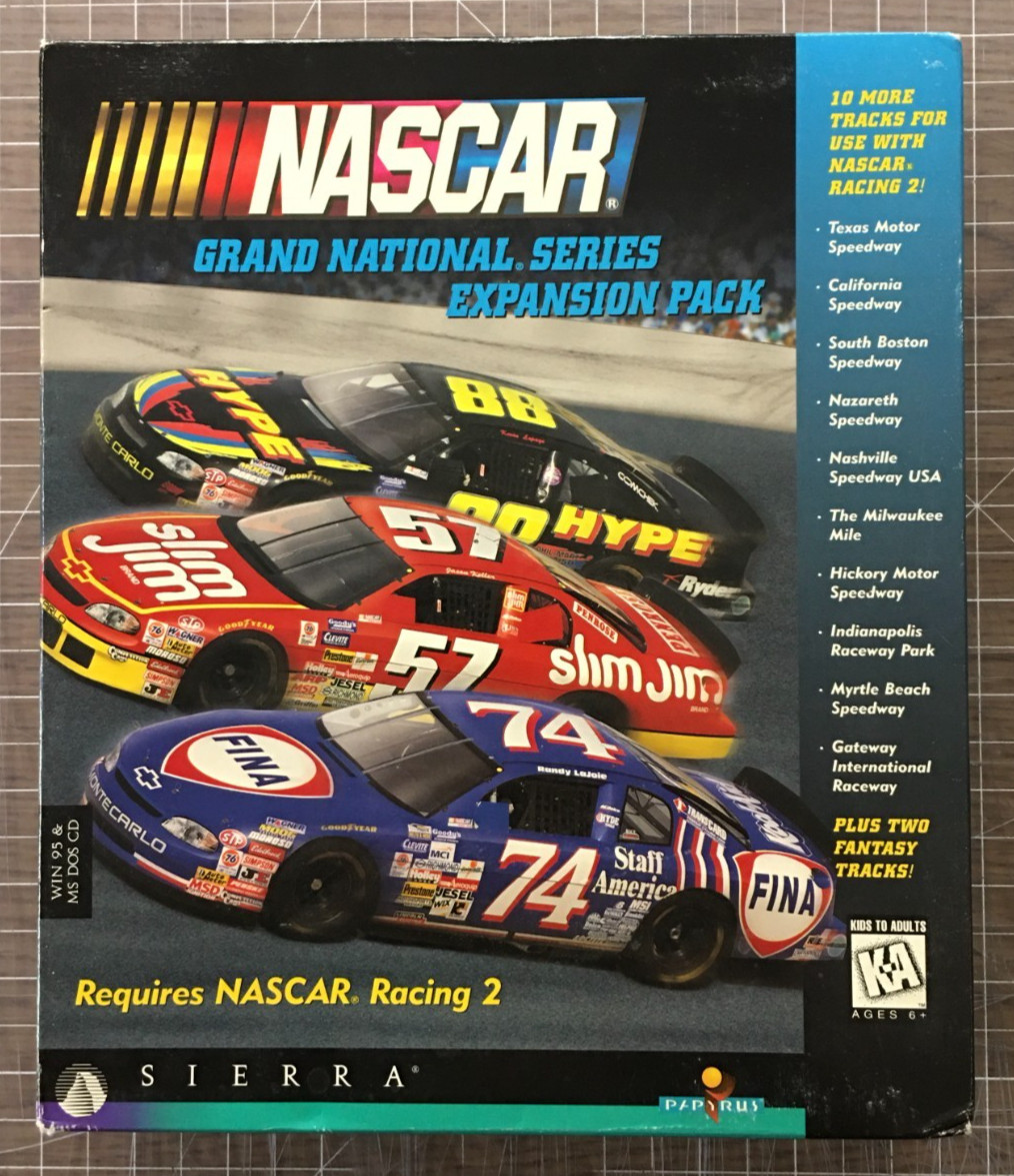Nascar Grand National Series (PC/Windows) Car Racing Game Track Add-On Busch