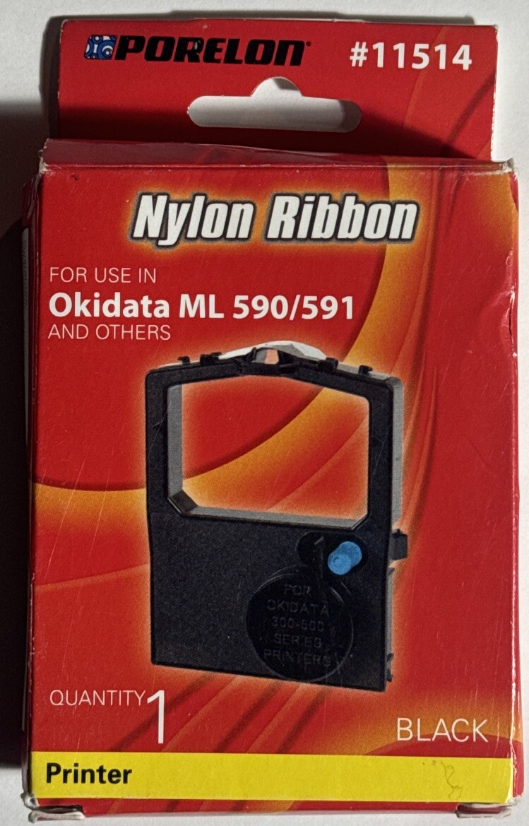Porelon 11514 Matrix Replacement Nylon Printer Ribbon okidata ml 590/591 **NEW**