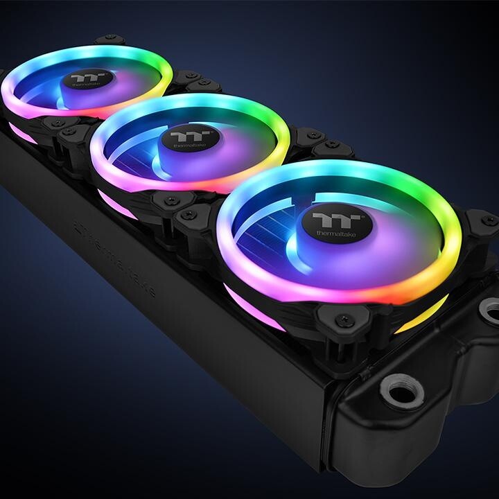 Thermaltake 120mm RIING TRIO RGB Radiator Fan 3 Pack RGB CL-F072-PL12SW-A F35*
