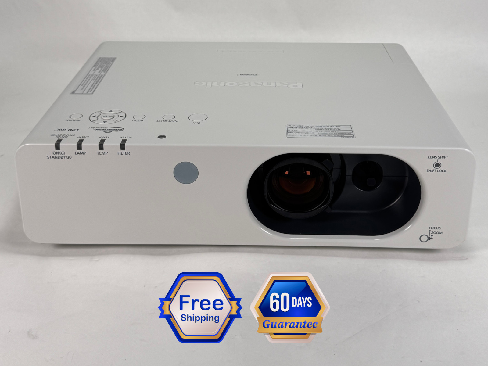 3LCD Projector Panasonic PT-FW430U 3500 Lumens WXGA + HDMI, Remote, Power Cable