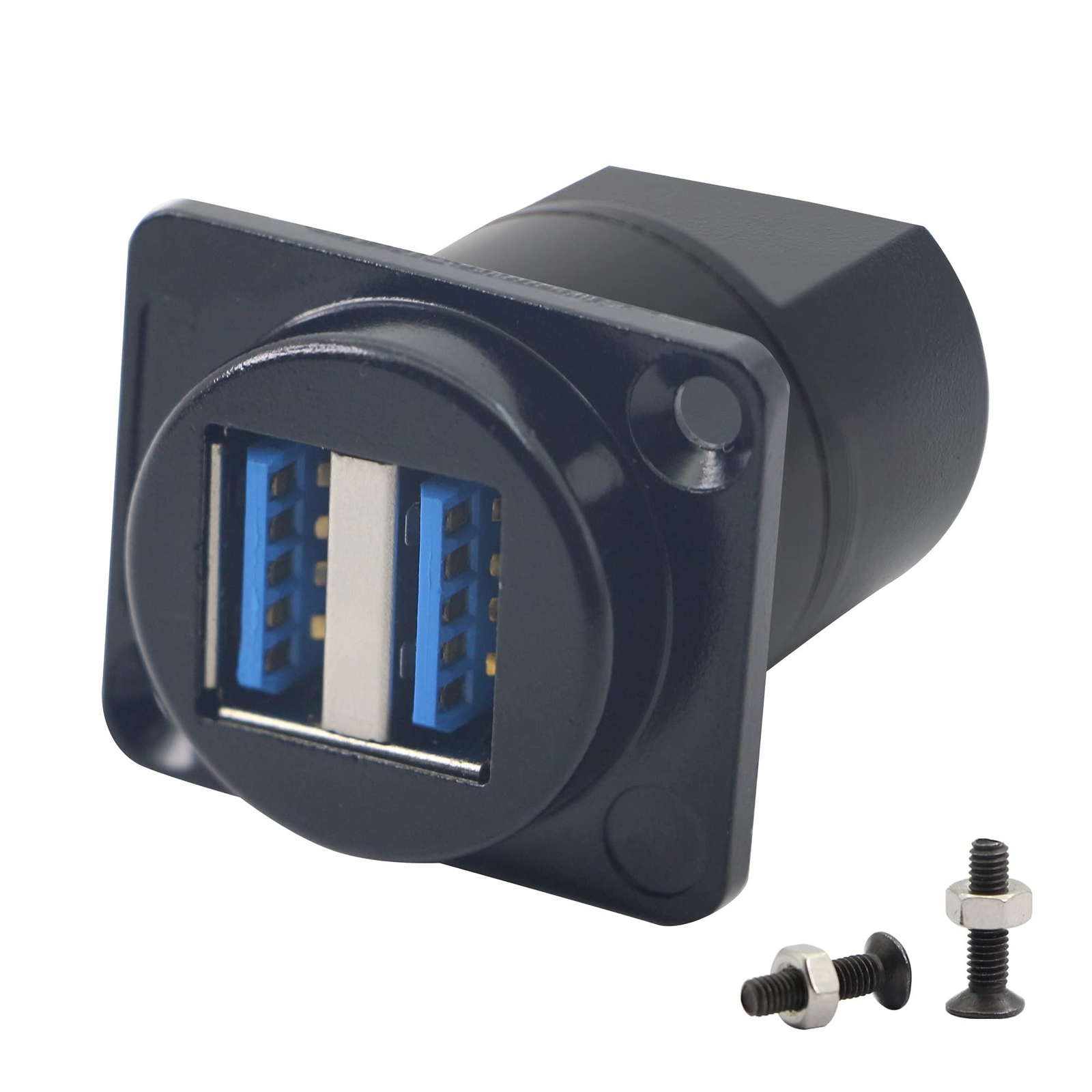 Usb 3.0 Socket Dual Usb Panel Mount Solderless Connector Usb 3.0 Female To Femal