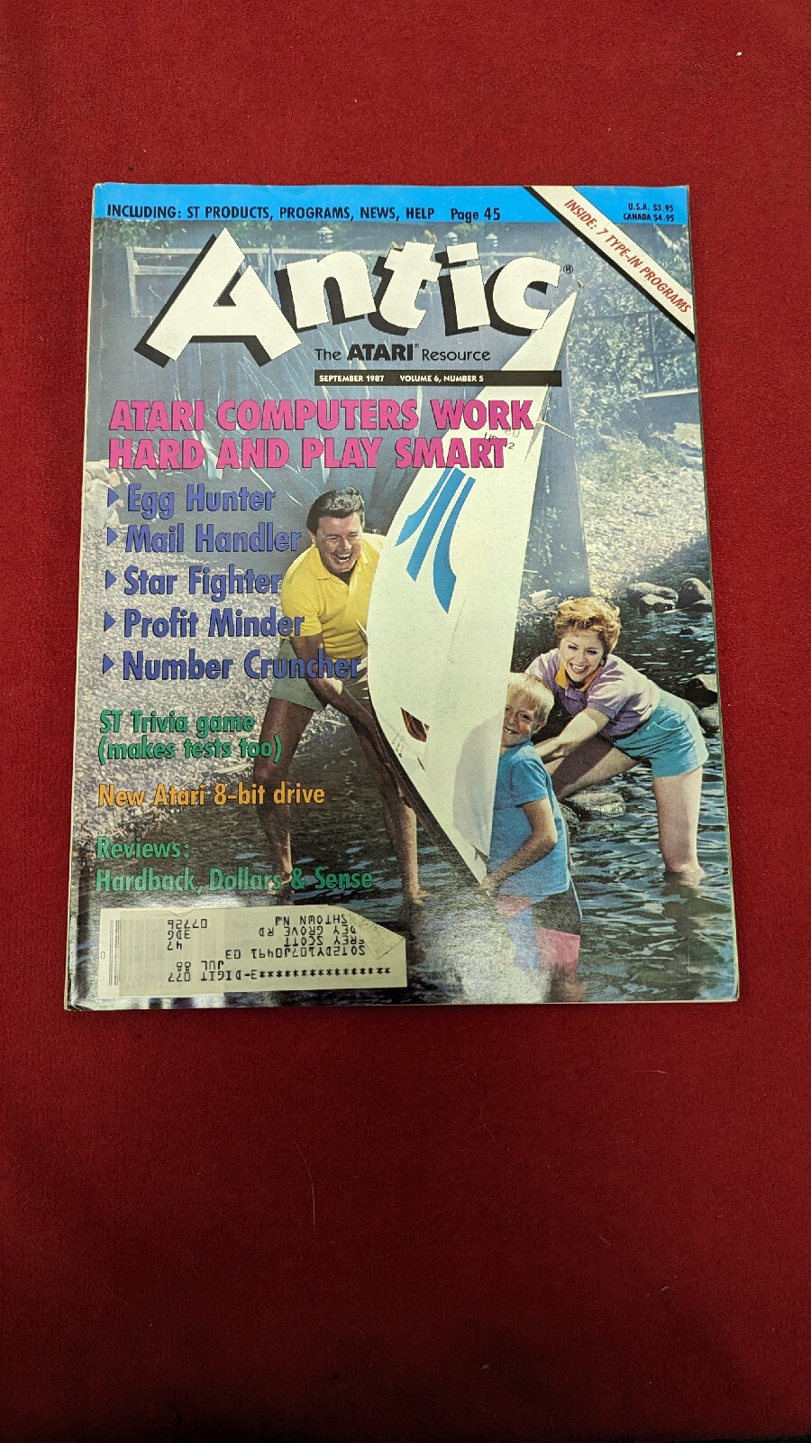VINTAGE ANTIC ATARI MAGAZINE September 1987 Volume 6 #5 WORK HARD PLAY SMART