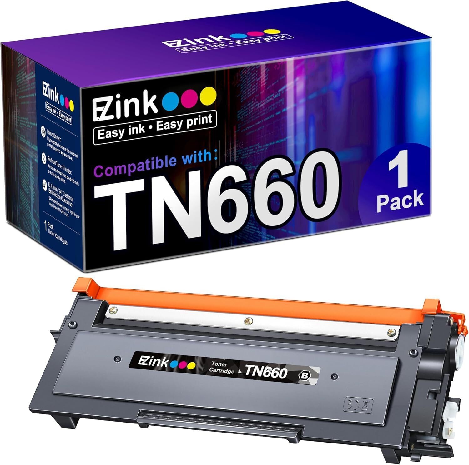 E-Z Ink Compatible Toner Cartridge Replacement for Brother TN660 TN630 High Yiel