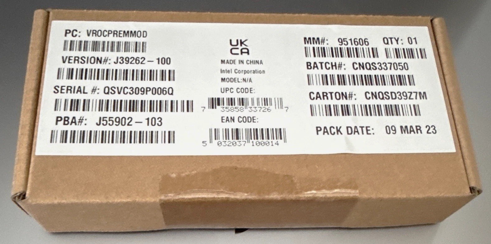 Intel VROC Premium RAID Controller Card PCIe Add-On Module VROCPREMMOD