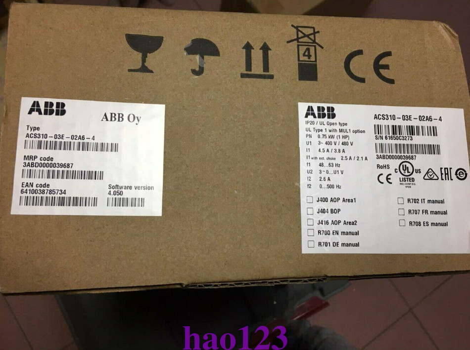 ACS310-03E-02A6-4 Inverter Servo driver  0.75KW Brand New DHL/FedEx DHL/FedEx